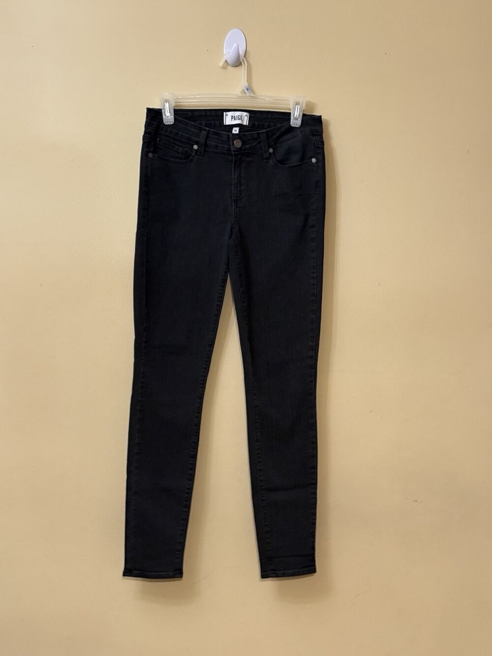 Paige Verdugo Ultra Skinny Jeans Womens 28 Weathered Black Denim Indie Sleaze